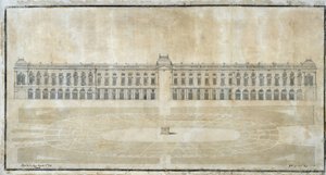 Arkitektur: "Projekt af Place Royale for Marseille, indvendig forhøjning" 1686 (tegning) af Pierre Puget