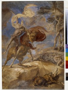 Skitse af "" Achilles Education af Centaur Chiron" af Pierre Puget
