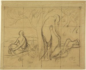 Kompositionsstudie af Pierre Puvis de Chavannes