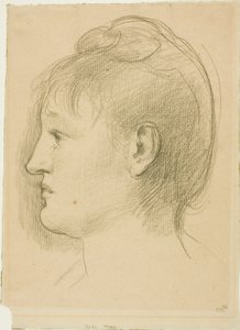 Hoved af en kvinde af Pierre Puvis de Chavannes