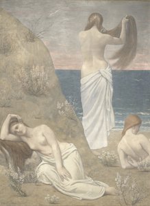 Unge piger ved havet af Pierre Puvis de Chavannes