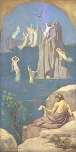 Prometheus (olie på lærred) af Pierre Puvis de Chavannes