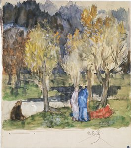 Hellig lund af Pierre Puvis de Chavannes