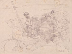 Den stakkels fisker. af Pierre Puvis de Chavannes