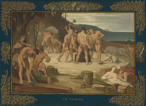 arbejde, c. 1863. af Pierre Puvis de Chavannes