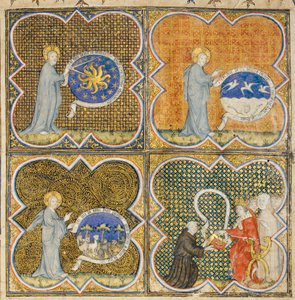 Side fra "The Properties of Things" af Englænderen Bartholomew i den franske oversættelse af Jean Corbechon, ca. 1390