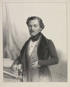 Portræt af sangeren Gilbert-Louis Duprez 1806-1896, 1837