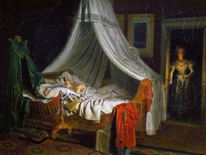 Return from dance, maleri af Pierre Roch Vigneron (1789-1872), olie på lærred, 24,4x32,5 cm, Frankrig