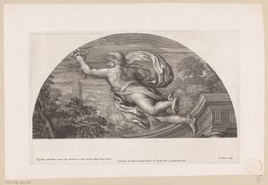 Flyvende Merkur, set bagfra Skildringer af heltegerninger (serietitel) Heroicae virtutis imagines (...) (serietitel) af Pierre Simon (I)