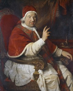 Paavi Benedictus XIV:n (1675-1758) muotokuva, Pierre Subleyrasin (1699-1749) maalaus af Pierre Subleyras