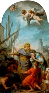 The Embarkation of St Paula for the Holy Land, c.1738-39 (olie på lærred) af Pierre Subleyras