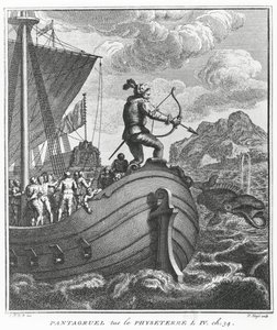 Pantagruel dræber Physeter, illustration fra 