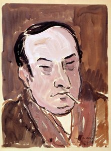 Portræt af Leon Paul Fargue (1876-1947) digter Tegning af Pierre de Belay (1890-1947) 1934. Paris, B.N.
