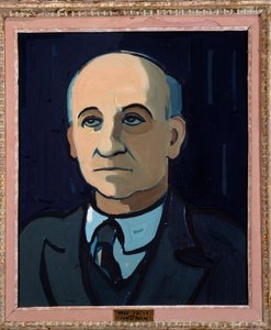 Portræt af den franske digter Max Jacob (1876-1944) Maleri af Pierre de Belay (1890-1947) 20. århundrede Orleans. Museum for Skønne Kunster