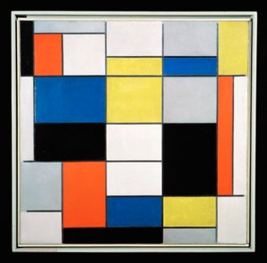 Komposition A (olie på lærred) af Piet Mondrian
