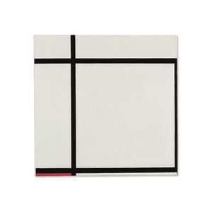Komposition II, med rød af Piet Mondrian