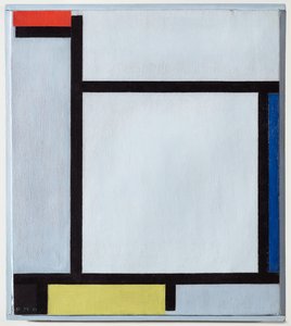 Komposition med rød, blå, sort, gul og grå, 1921