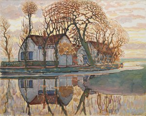 Gård ved Duivendrecht, c.1916 af Piet Mondrian