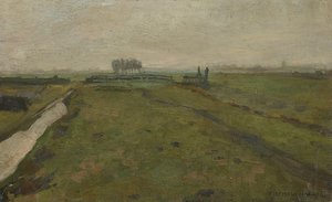 Landskab nær Amsterdam, ca. 1902. af Piet Mondrian
