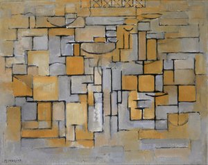 Maleri nr. II Komposition nr. XV Komposition 4, 1913. af Piet Mondrian