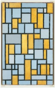 Piet Mondrian (1872–1944), Komposition i grå og okker, 1918 af Piet Mondrian