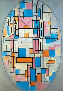 USA, New York, Oval komposition af Piet Mondrian