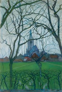 Landsby Kirke af Piet Mondrian