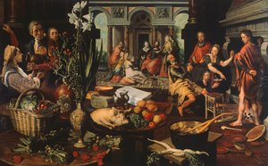 Kristus i Marthas og Marias hus, af Pieter Aertsen (1507 eller 1508 -1575) af Pieter Aertsen