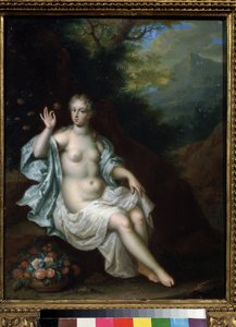 ""Portræt af Nymph Flore"" (Flora) Maleri af Pieter Born (Borm) (1650-1682) Private samlinger fra det 17. århundrede af Pushkin-museet, Moskva af Pieter Borm