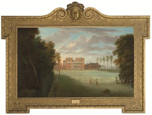 Udsigt over Tottenham Park, Wiltshire (olie på lærred)