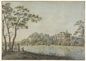 Udsigt over huset over Holland med tekuppel på Vecht i Nieuwersluis af Pieter Bartholomeusz. Barbiers