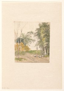 Landskab med høns langs vejen af Pieter Bartholomeusz. Barbiers