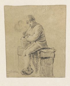 siddende bonde af Pieter Bartholomeusz. Barbiers