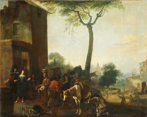 Høst af vinstokke af Pieter Bodding van Laer (manner of)