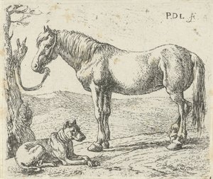 Hest og hund på en eng Heste (serietitel)