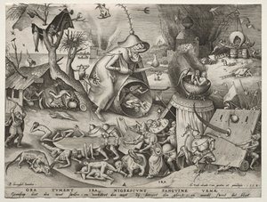 De syv dødssynder: vrede. af Pieter Bruegel the Elder