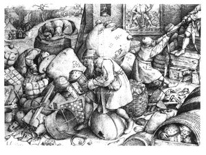 Everyman, graveret af Hieronymus Cock (c.1510-70) c.1558 af Pieter Bruegel the Elder