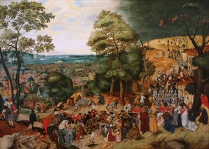 Kristus bærer korset af Pieter Brueghel the Younger