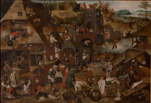 Flamske ordsprog, 1607. af Pieter Brueghel the Younger