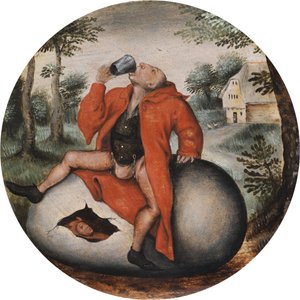 Drukken på et æg. af Pieter Brueghel the Younger