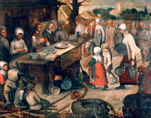 Præsentationen af gaver, c1584-1638 af Pieter Brueghel the Younger