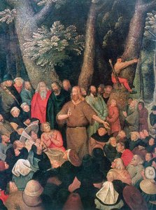 Detalje af Johannes Døberens prædiken, 1604 af Pieter Brueghel the Younger