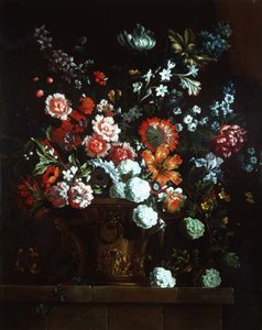 Blomster i en bronzeurne af Pieter Casteels