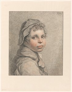 Studieleder af en dreng af Pieter Christoffel Wonder (signed by artist)
