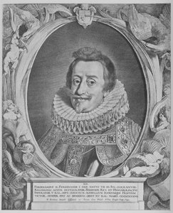 Ferdinand II, hellig romersk kejser, graveret af Pieter van Sompel, 1644