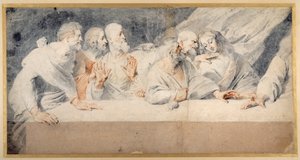 Leonardo da Vincis sidste nadver (rødt og sort kridt på papir)