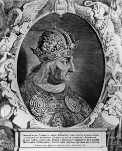 Portræt af Frederik IV (1415-1493), den hellige romerske kejser, indgraveret af Sompel, Pieter van (f.c.1600)