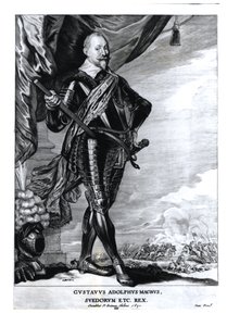 Portræt af Gustavus Adolphus den Store, svenskernes konge (1592-1632), 1650