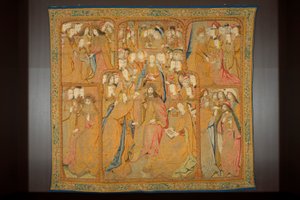 flamsk gobelin. Bebudelse, ca. 1502-04 (guld, sølv, silke og uld) af Pieter Coecke van Aelst