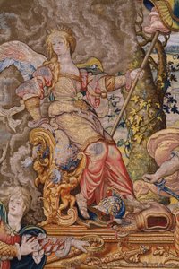 flamsk gobelin. Serie De syv hovedsynder: Forfængelighed (stolthed). Tegneren Pieter Coecke van Aelst. Atelier i Bruxelles. ca 1542-1544.